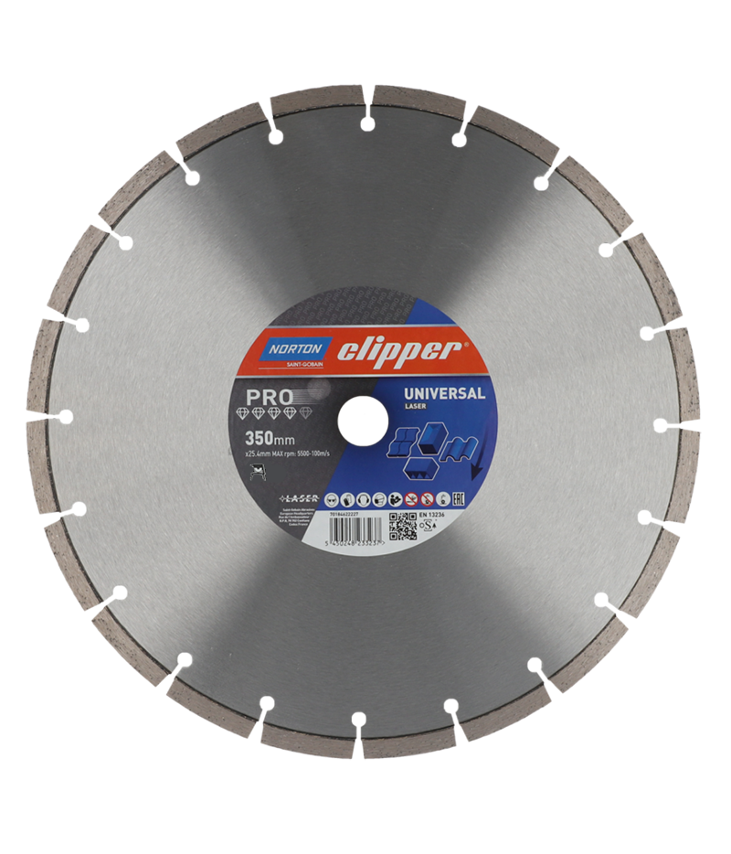 Product Image for Clipper Pro Universal Laser Diamond Blade - 14"/350mm