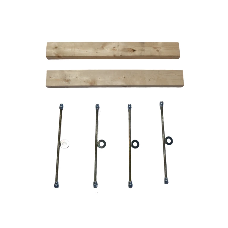 Wooden Packers & Tie Bars (included)
