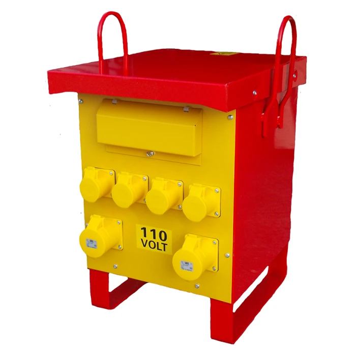 Red Band 10kVA Continuous Transformer 4 x 16A, 2 x 32A - 110V Red Band 10kVA Continuous Transformer 4 x 16A, 2 x 32A - 110V