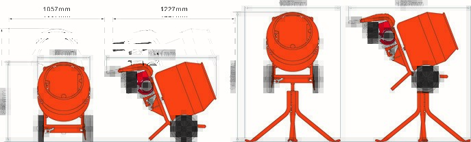 Altrad Belle Minimix 150 4/3 Cement Mixer with Poly Drum - 110V Altrad Belle Minimix 150 4/3 Cement Mixer with Poly Drum - 110V
