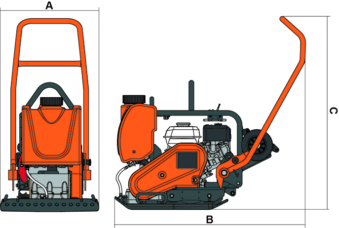 Altrad Belle PCX 17/50A 20” Plate Compactor (15kN) - Petrol Altrad Belle PCX 17/50A 20” Plate Compactor (15kN) - Petrol