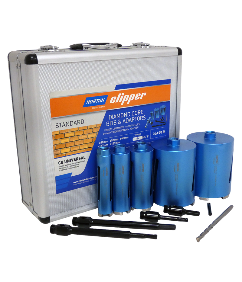 Product Image for Clipper 5-Piece Dry Diamond Drill Plumbers Box Set