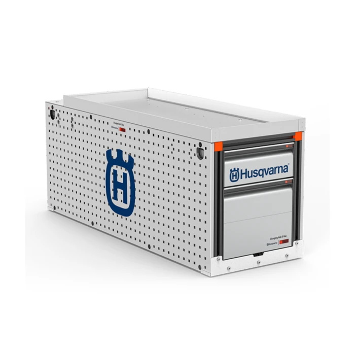 Husqvarna 36V Battery (x8) Charging Hub S Van Husqvarna 36V Battery (x8) Charging Hub S Van