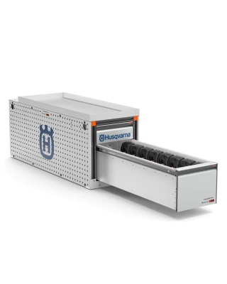 Husqvarna 36V Battery (x8) Charging Hub S Van Husqvarna 36V Battery (x8) Charging Hub S Van