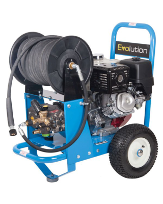 Evolution 2 15250-HR Pressure Washer with Hose Reel (250 Bar / 3626 PSI) - Petrol