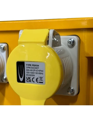 Connexion 5kVA Continuous Transformer 2 x 16A, 1 x 32A - 110V Connexion 5kVA Continuous Transformer 2 x 16A, 1 x 32A - 110V