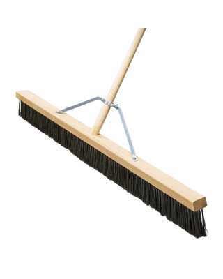 36" Steel Concrete Finishing Broom with Wood Handle