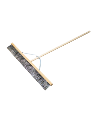 36" Steel Concrete Finishing Broom with Wood Handle 36" Steel Concrete Finishing Broom with Wood Handle
