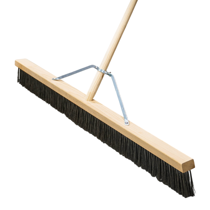 36" Steel Concrete Finishing Broom with Wood Handle 36" Steel Concrete Finishing Broom with Wood Handle