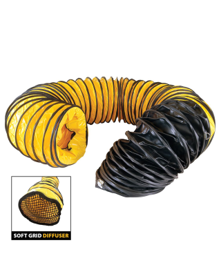 3.0m PVC Heater Ducting c/w Diffuser Grill