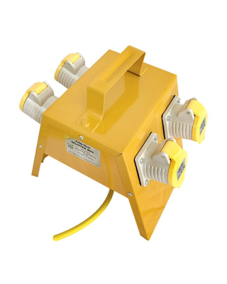 Elite 4-Way 16 Amp Splitter Box with 4 x 16 Amp Sockets - 110V