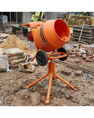 Altrad Belle Minimix 150 4/3 Cement Mixer with Poly Drum - Petrol Altrad Belle Minimix 150 4/3 Cement Mixer with Poly Drum - Petrol