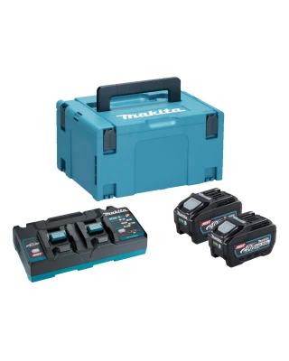 Makita 40v XGT Power Source Kit (2x 5.0Ah Batts, 1x DC40RB Charger & Makpac Case)
