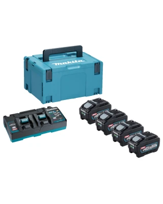 Makita 40v XGT Power Source Kit (4x 5.0Ah Batts, 1x DC40RB Charger & Makpac Case)