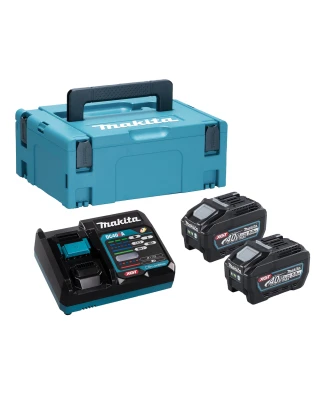 Makita 40v XGT Power Source Kit (2x 5.0Ah Batts, 1x DC40RA Charger & Makpac Case)