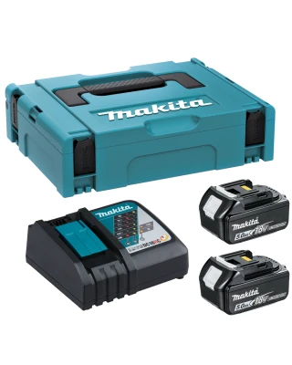 Makita 18v LXT Power Source Kit (2x 5.0Ah Batts, 1x DC18RC Charger & Makpac Case)