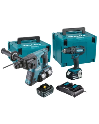 Makita DLX2137PTJ 18V Li-ion 2 Pcs Combo Kit (4 X 5.0AH Batteries & Charger)