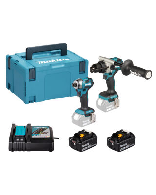MAKITA DLX2549TJ 18V LI-ION 2 PCS COMBO KIT ( 2 X 5.0AH BATTERIES & CHARGER)