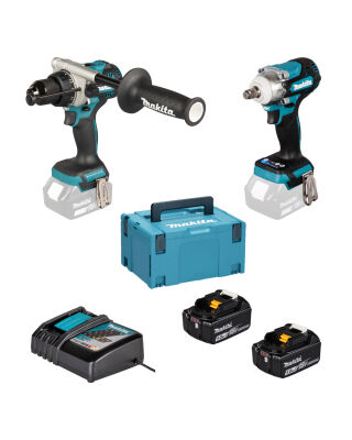 MAKITA DLX2590TJ 18V LI-ION 2 PCS COMBO KIT ( 2 X 5.0AH BATTERIES & CHARGER)