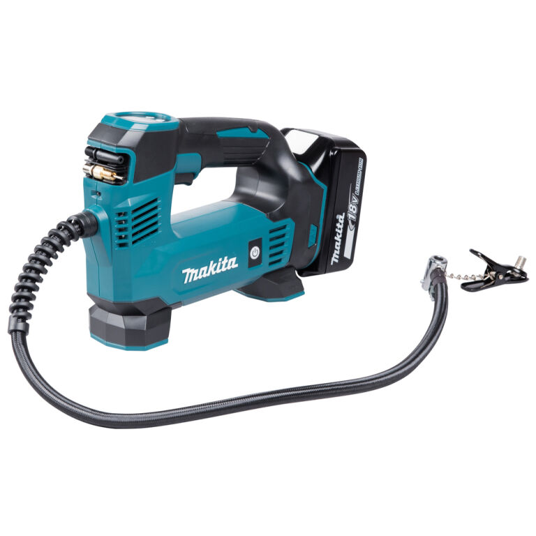 Makita DMP180RT1J 18V Inflator - 1X 5.0AH Battery & Charger & Case Makita DMP180RT1J 18V Inflator - 1X 5.0AH Battery & Charger & Case