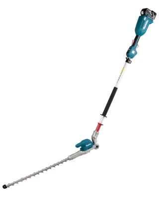 Makita DUN500WRTE LXT Brushless Pole Hedge Trimmer (Angle Adjustable Head) with 2X 5.0AH Batteries and DC18RC Charger - 18V Battery