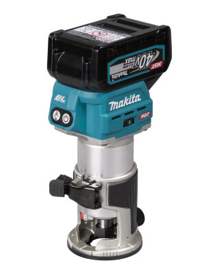Makita RT001GZ16 40VMAX Router Trimmer (Offset Base, Plunge Base, Trimmer Base Tilt Base)