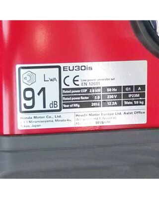 Honda EU30iS 3.0kVA Inverter Generator Honda EU30iS 3.0kVA Inverter Generator