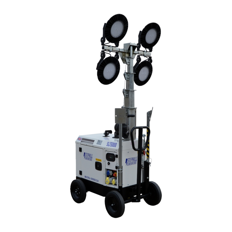 Stephill SLT5000 4.5kVA Generator Mini LED Lighting Tower - Super Silent Diesel Stephill SLT5000 4.5kVA Generator Mini LED Lighting Tower - Super Silent Diesel