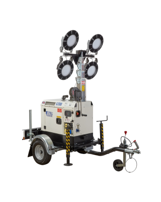 Stephill SLT5000HT 4.5kVA Road Tow Generator Mini LED Lighting Tower - Super Silent Diesel