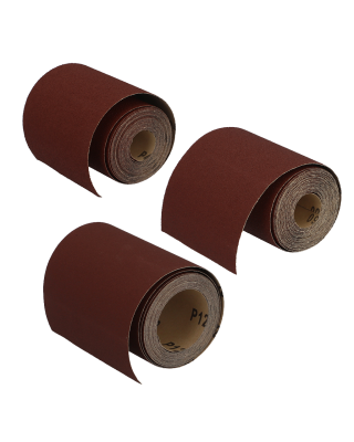 Flexovit PRO 115mm x 5m Multi-Material Sanding Roll Bundle (40+80+120 Grit)