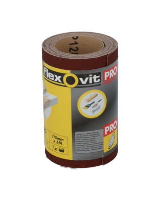Flexovit PRO 40 Grit 115mm x 5m Multi-Material Sanding Roll